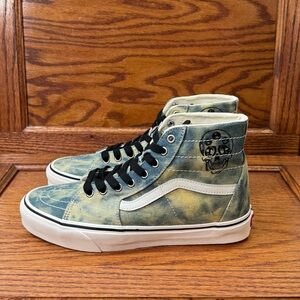 Vans‎ Sk8 Hi Tapered Denim Embroidery Olive White Shoes